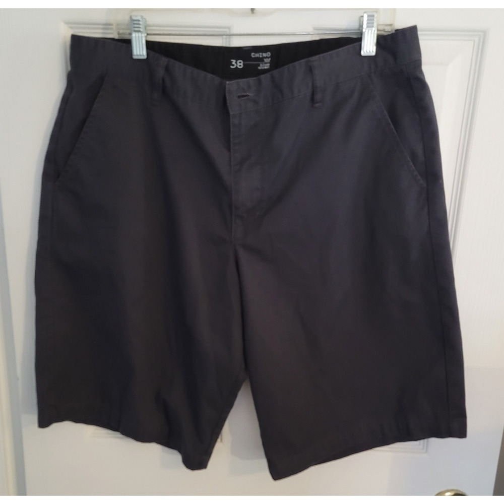 Blue Crown Men's Size 38 Blue Chino Shorts Flat Front - Picture 10 of 11